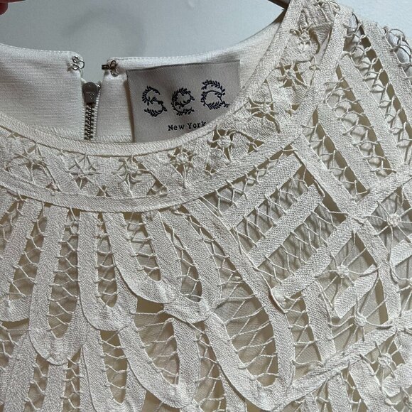 NWT SEA New York Bridal Cream White Lace Dress - Size 8 - Picture 5 of 10